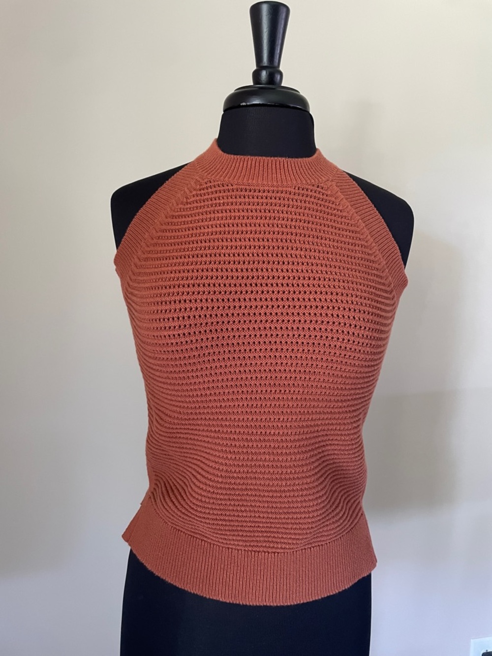 Ann Taylor Factory Rust Knit Halter Tank Top